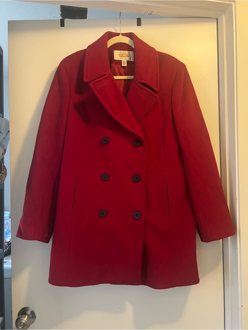 Women's Red Wool Coat by Talbots Size 14